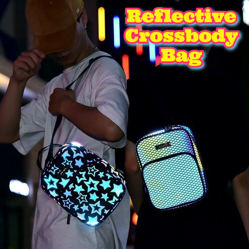Cycling Commute Backpack - Bolsa crossbody reflexiva multiuso esportes estilingue
