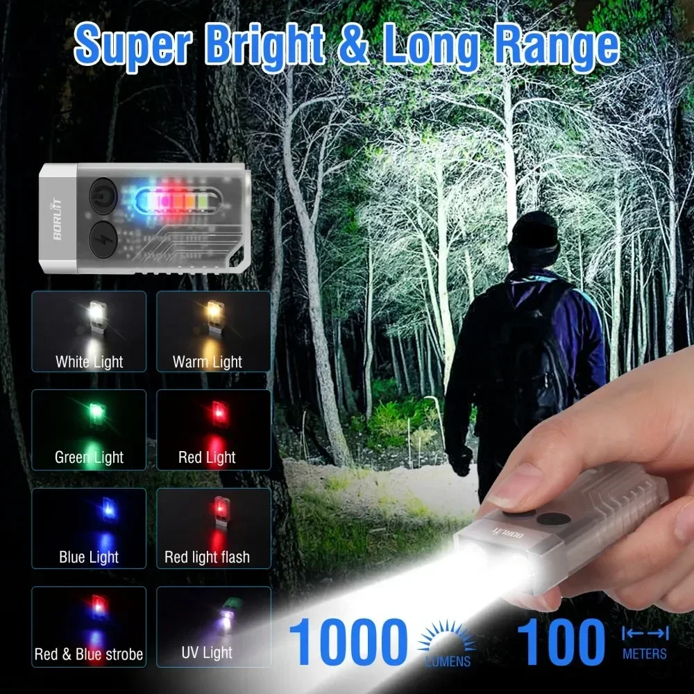 Boruit v10 chaveiro uv led edc - Cycling To Work avaliação e preço