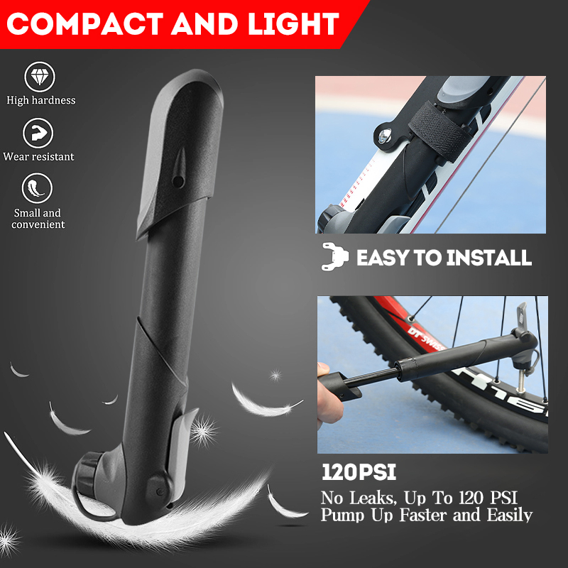 Mini bomba de bicicleta portát - Bike Pump Frame Mount avaliação e preço